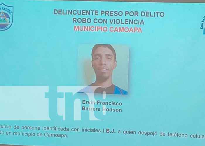 Delincuentes detenidos en Boaco