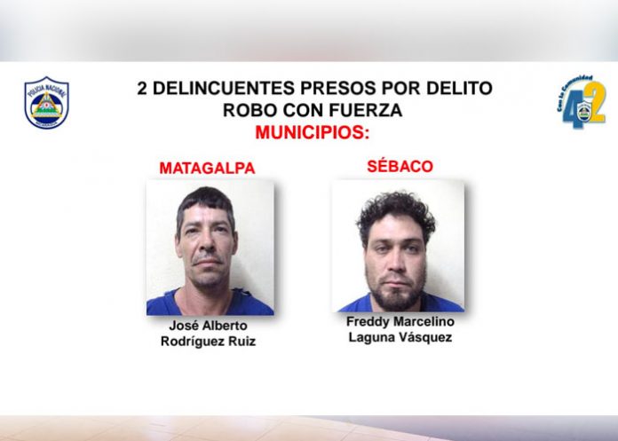 Presuntos delincuentes de Matagalpas