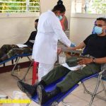 Ejército de NIcaragua en donación de sangre