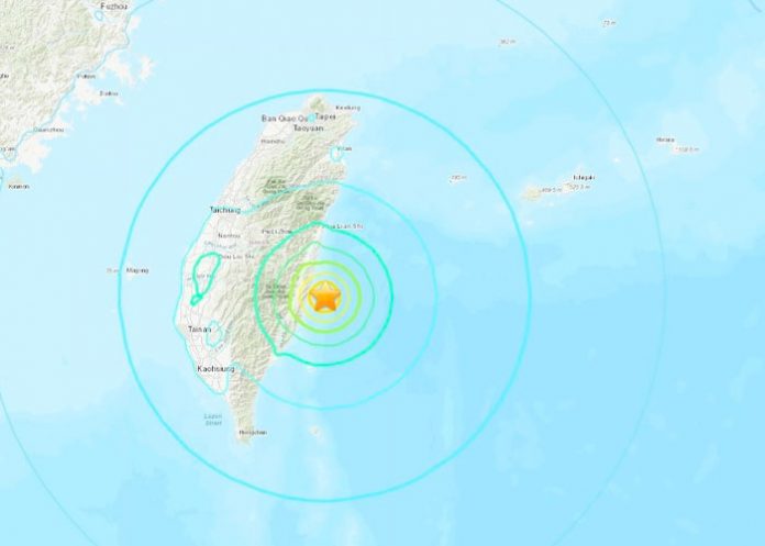 Sismo de magnitud 6.6 sacude las costas de Taiwán