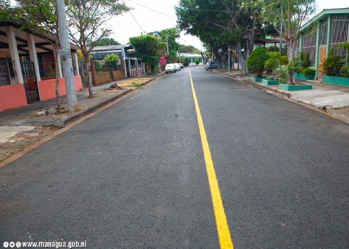 Mejora de calles en Linda Vista Norte, Managua