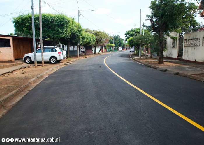 Mejora de calles en Linda Vista Norte, Managua