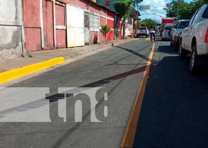 Reparación de calles en barrios de Managua