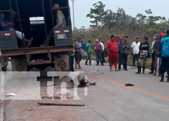 Accidente trágico en el Caribe Sur con un camión