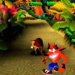 Escena del videojuego Crash Bandicoot