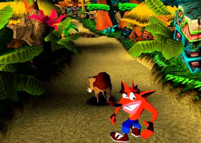 Escena del videojuego Crash Bandicoot