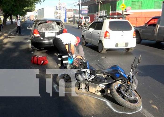 Accidente de tránsito en sector de La Danto, Managua