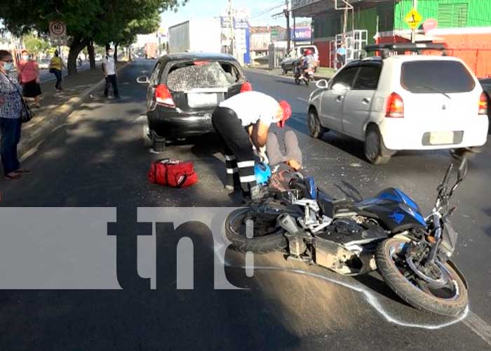 Accidente de tránsito en sector de La Danto, Managua