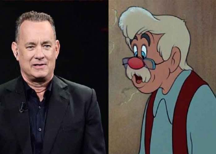 Así se ve Tom Hanks como Geppetto en la película de Pinocchio