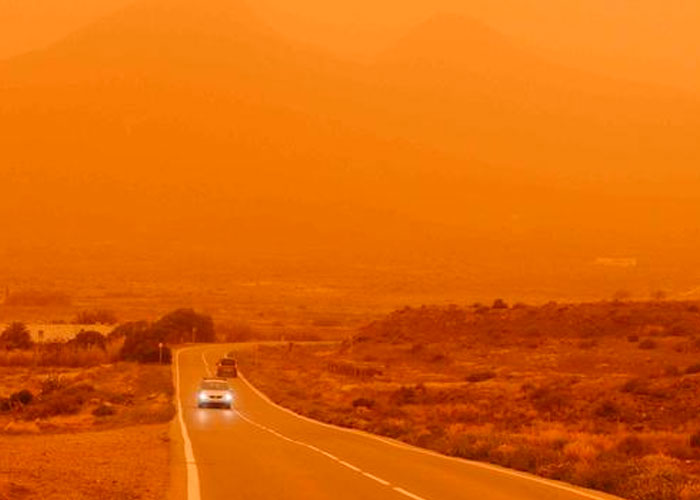 Nube de polvo del Sahara "se tragó" varias ciudades de España