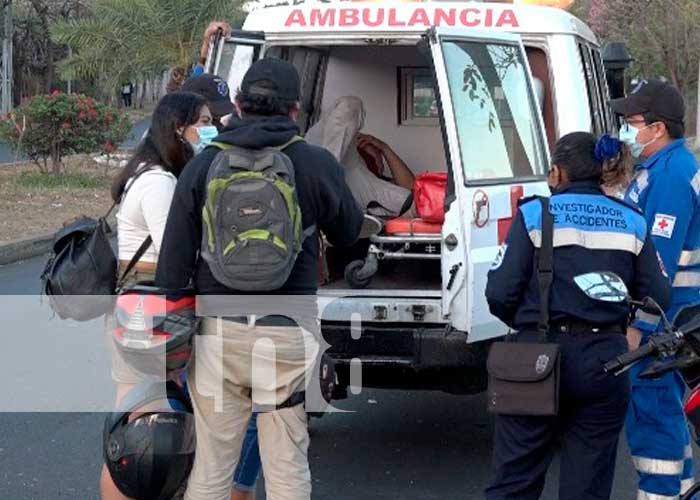 Accidente de tránsito en el sector del Hotel Seminole, Managua