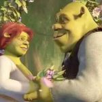 Pareja se viste como Shrek y Fiona para su boda