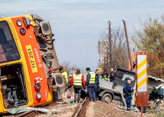 Aparatoso accidente en Hungría