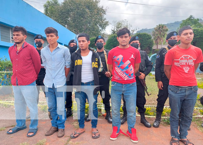 Delincuentes detenidos en Jinotega por la Policía Nacional
