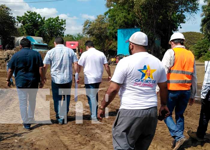 Avance de la construcción de servicios pluviales en Villa Santiago, Managua