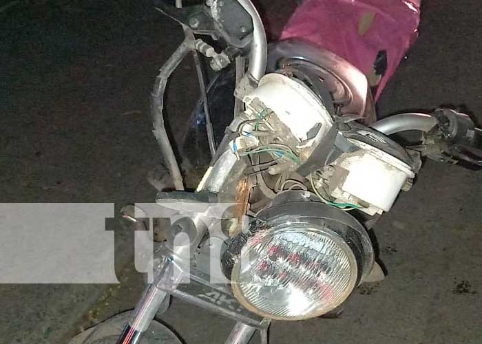 Motociclista grave tras sufrir accidente de tránsito en Juigalpa