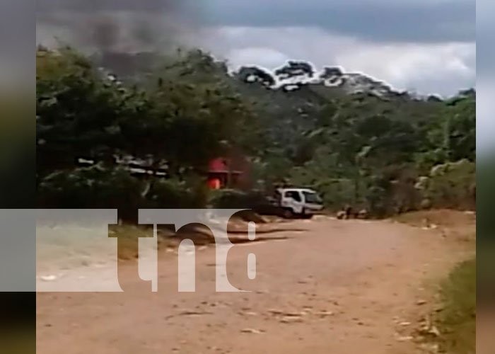 Camión incendiado en Jinotega