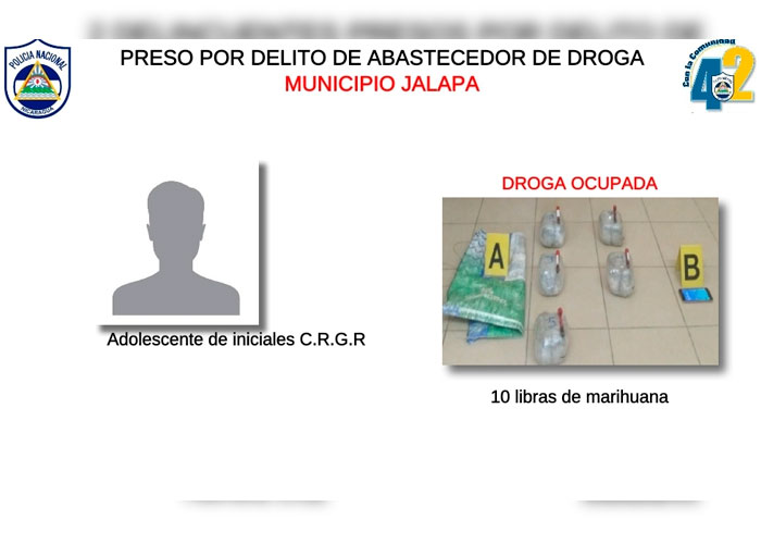 9 detenidos por cometer delitos de peligrosidad en Ocotal, Nueva Segovia
