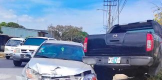 Accidente de tránsito en sector del Colegio Loyola, Managua