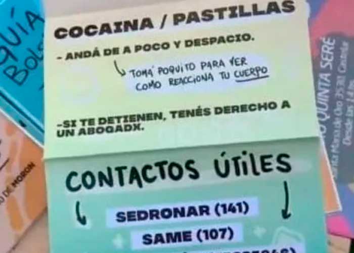 "Tomá poquito de cocaína": increíble recomendación a jóvenes en Argentina  