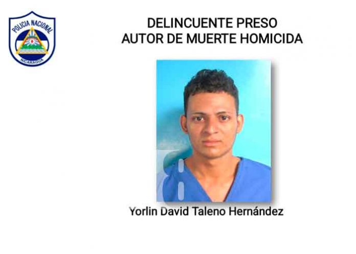 Policía esclarece muerte homicida en Villa Sandino, Chontales
