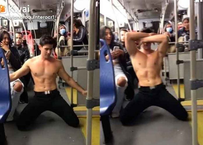 ¿La mostró toda? Hombre hace striptease en bus de Colombia y se vuelve viral