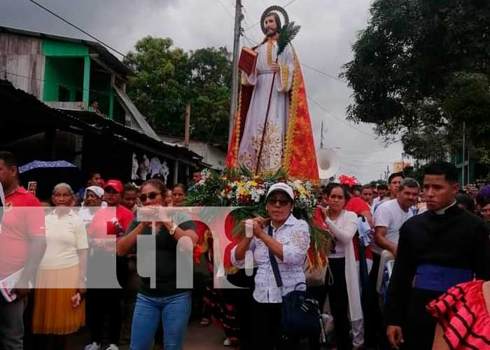 Celebración de devotos a San Marcos Evangelista desde Río San Juan