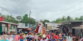 Celebración de devotos a San Marcos Evangelista desde Río San Juan