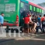 Bus con desperfectos mecánicos en Tipitapa