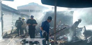 Autoridades controlan incendio en tramos del mercado en Jinotepe, Carazo