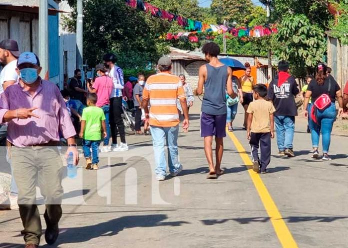Inauguración de nuevas calles en barrios de Managua