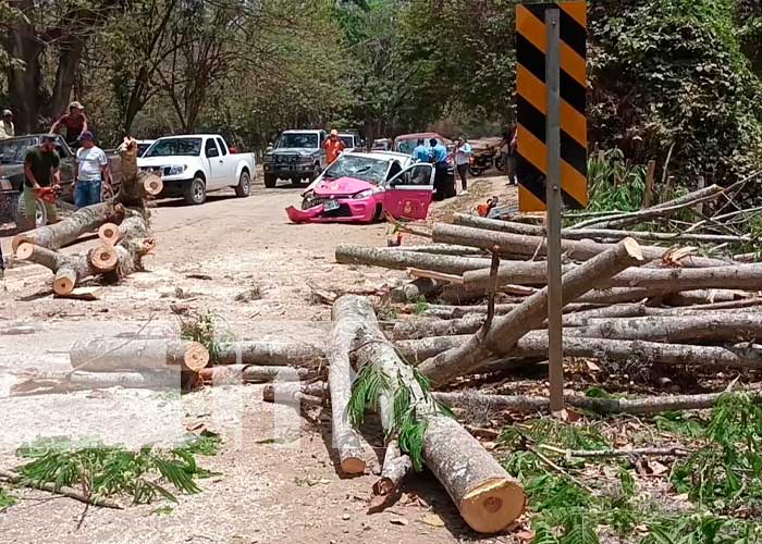 Aparatoso accidente en San Ramón, Matagalpa