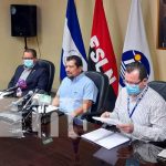 Autoridades del INE informando sobre subsidio en gas u combustible en Nicaragua