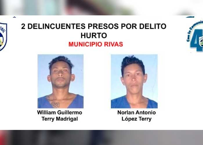 Captura de diversos presuntos delincuentes en Rivas
