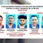 Captura de diversos presuntos delincuentes en Rivas