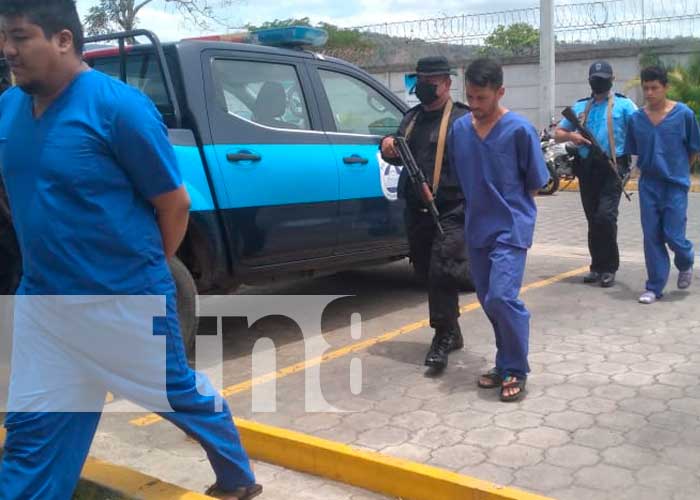 Delincuentes presos por presuntamente cometer delitos en Boaco
