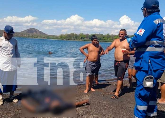 Recuperan cuerpo de hombre que se ahogó en Laguna de Xiloá