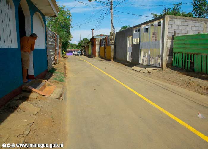 Vista Xolotlán, Managua, con calles mejoradas