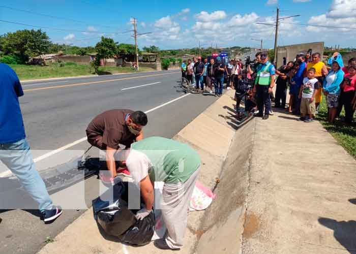 Ciclista muerto tras ser impactado por camioneta en Cra. Sur, Managua