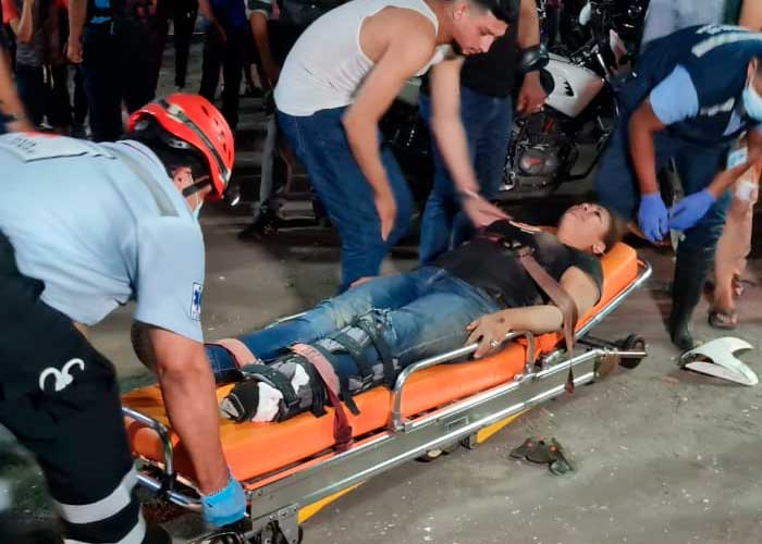 Invasión de carril deja a una persona gravemente lesionada en Managua