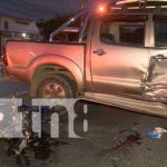 Imprudencia vial de un conductor provoca fuerte colisión en Managua