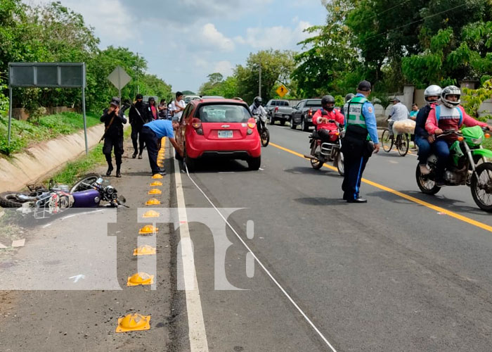 Accidente deja a tres lesionados en Carretera Nindirí a Sabana Grande