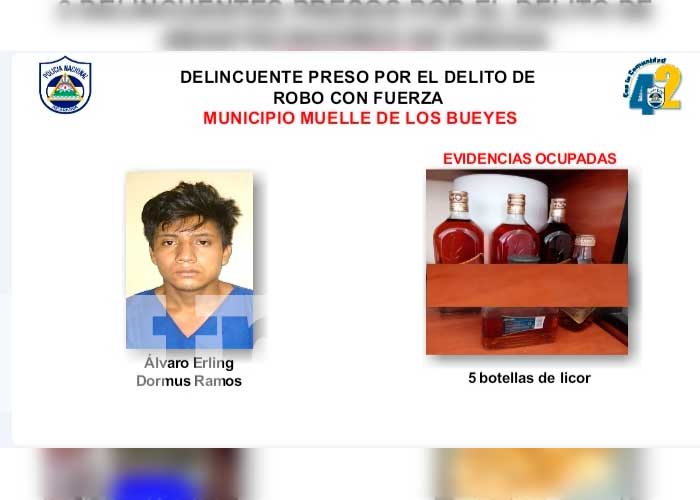 9 sujetos detenidos por diferentes delitos en El Rama