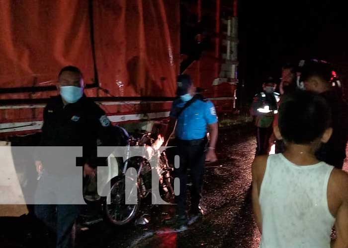 Motorizado pierde la vida por un accidente en la Carretera Boaco-Río Blanco
