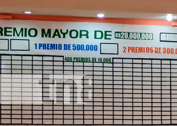 Lotería Nacional: premio de 20 millones se fue hasta Tipitapa