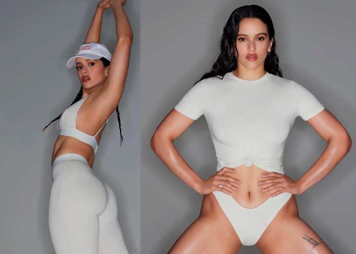 Rosalía "lo da todo" como modelo de lencería de Kim Kardashian