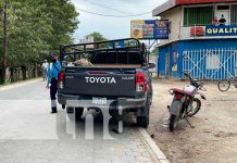 Motociclista lesionado tras sufrir un accidente en Jalapa