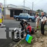 Accidente de tránsito deja a dos personas lesionadas en Jinotepe, Carazo