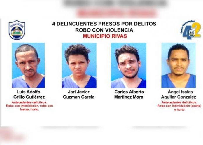 Operativos policiales en Rivas dejan 10 detenidos