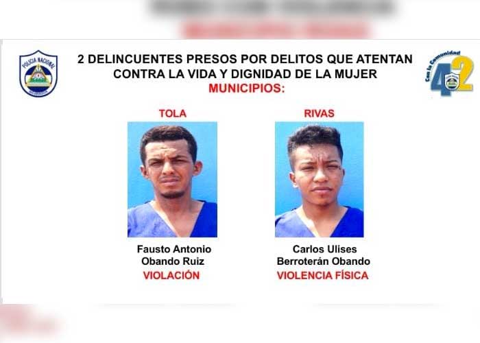 Operativos policiales en Rivas dejan 10 detenidos 